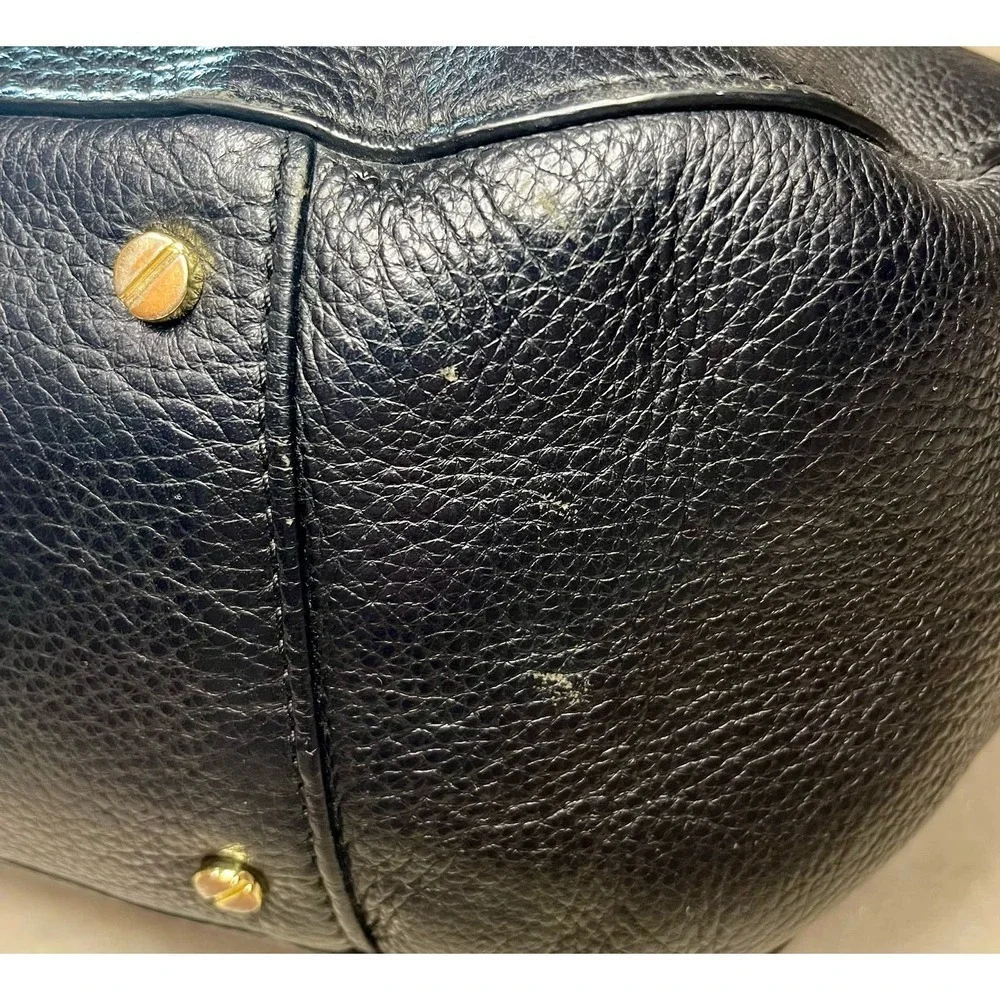 Tory Burch Black Leather Amanda Classic Hobo Shoulder Bag